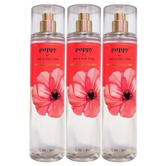 Bath and Body Works POPPY Fine Fragrance Mist Body Spray Set of 3,New Products : American Fashion Style Bags On Sale